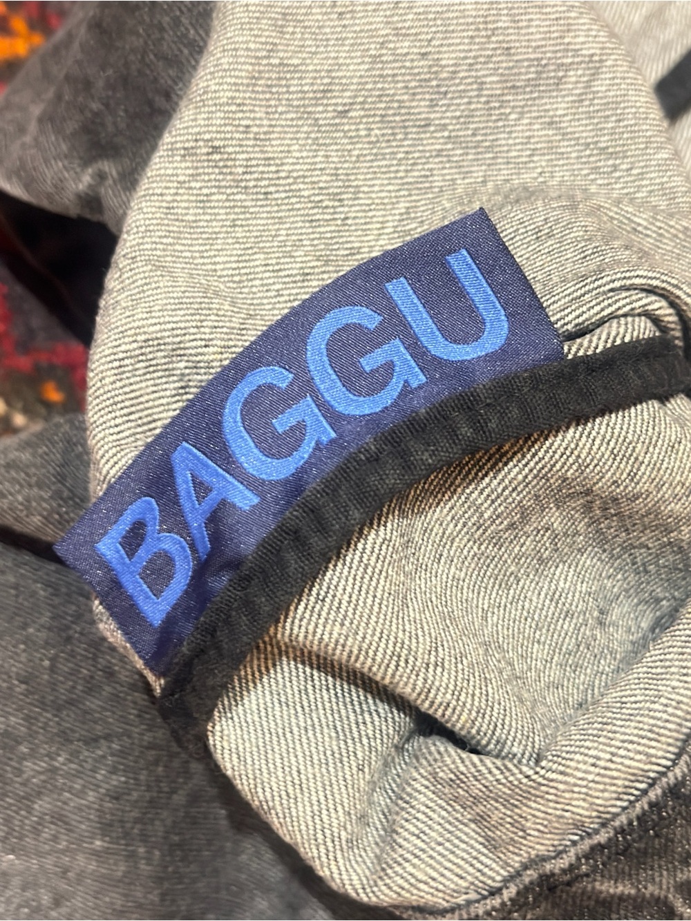 Baggu Denim Duck Tote Bag - Washed Black - Picture 4 of 5